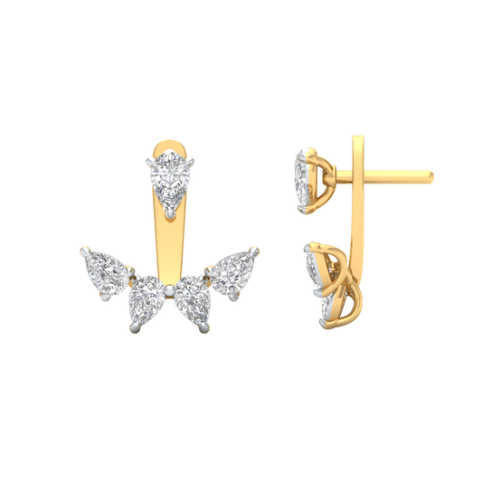 Yellow Gold-Moonbeam Lab-Grown Diamond Stud Earrings_view=SIDE