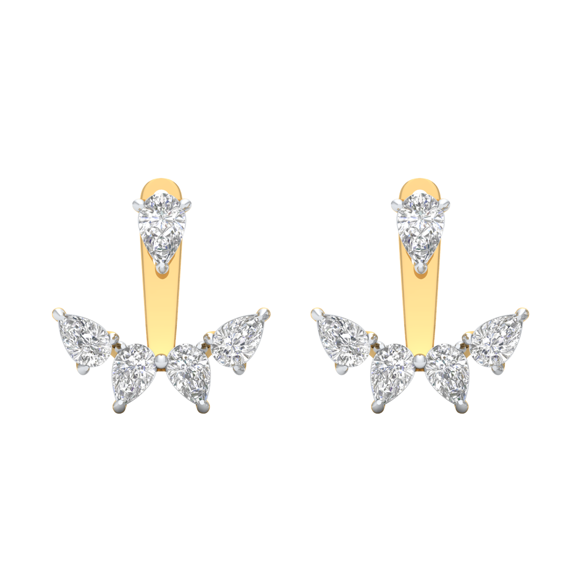 Yellow Gold-Moonbeam Lab-Grown Diamond Stud Earrings_view=TOP