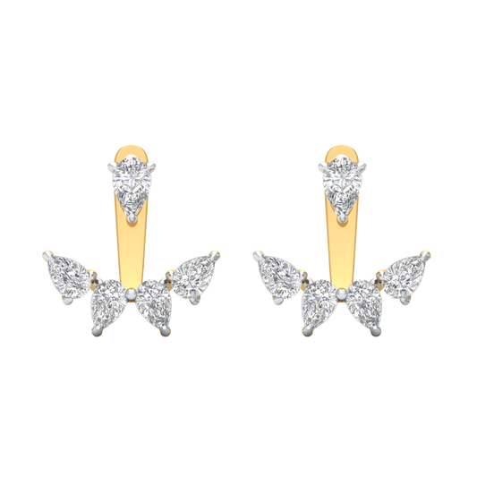 Yellow Gold-Moonbeam Lab-Grown Diamond Stud Earrings_view=TOP