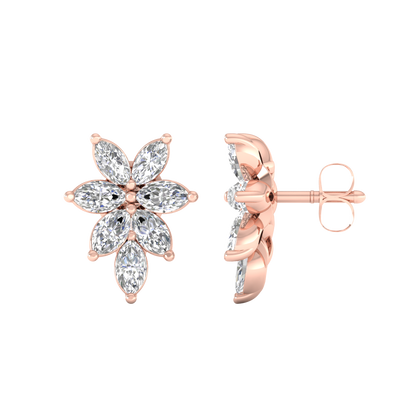 Pink Gold-Orbit Lab-Grown Diamond Stud Earrings_view=SIDE