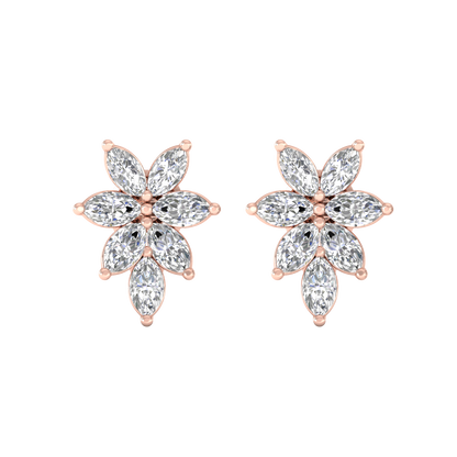 Pink Gold-Orbit Lab-Grown Diamond Stud Earrings_view=TOP
