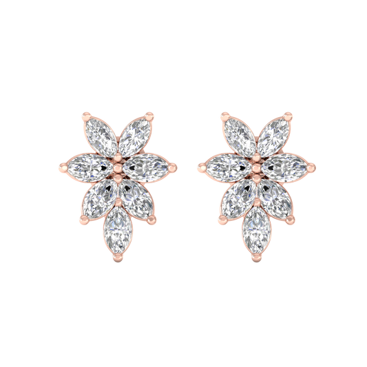 Pink Gold-Orbit Lab-Grown Diamond Stud Earrings_view=TOP