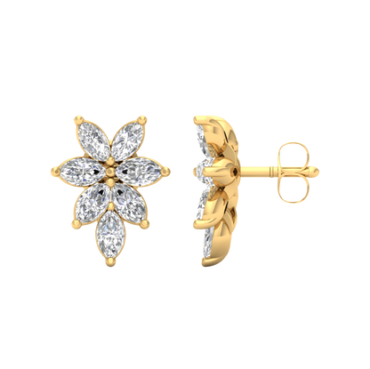 Yellow Gold-Orbit Lab-Grown Diamond Stud Earrings_view=SIDE