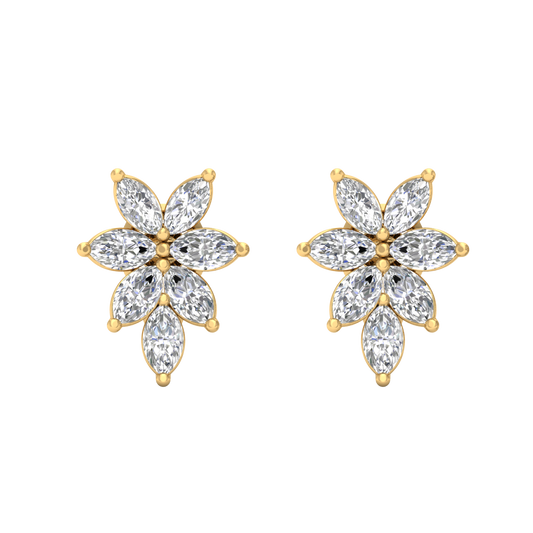 Yellow Gold-Orbit Lab-Grown Diamond Stud Earrings_view=TOP