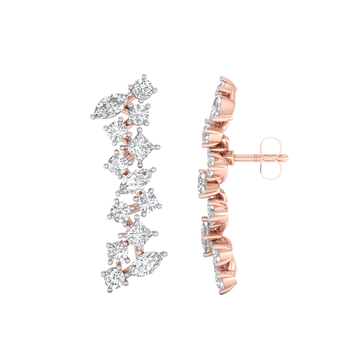 Pink Gold-Solstice Lab-Grown Diamond Drop Earrings_view=SIDE