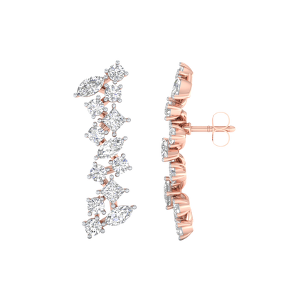 Pink Gold-Solstice Lab-Grown Diamond Drop Earrings_view=SIDE