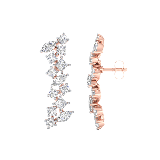 Pink Gold-Solstice Lab-Grown Diamond Drop Earrings_view=SIDE