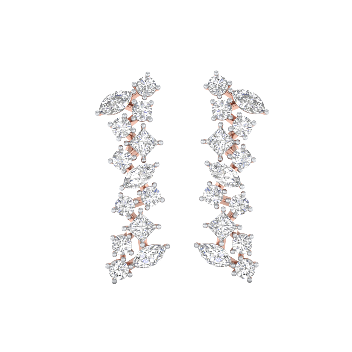 Pink Gold-Solstice Lab-Grown Diamond Drop Earrings_view=TOP