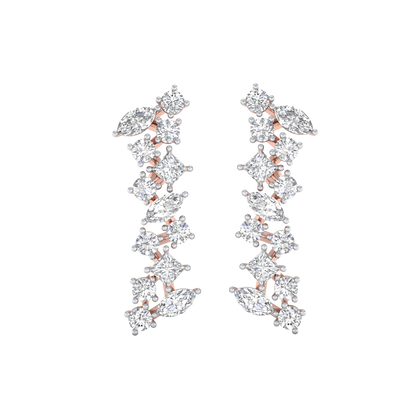 Pink Gold-Solstice Lab-Grown Diamond Drop Earrings_view=TOP