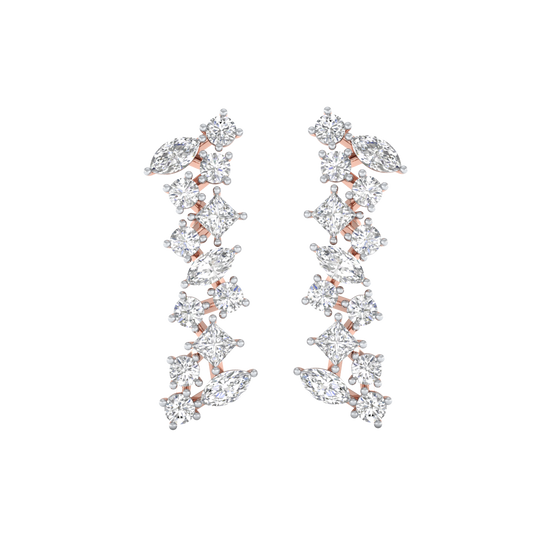 Pink Gold-Solstice Lab-Grown Diamond Drop Earrings_view=TOP