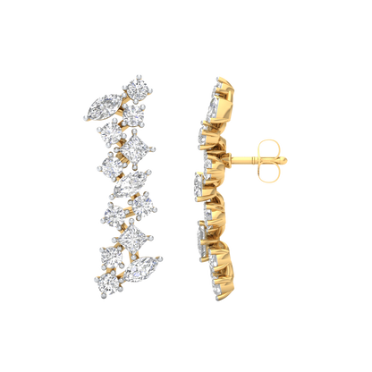 Yellow Gold-Solstice Lab-Grown Diamond Drop Earrings_view=SIDE