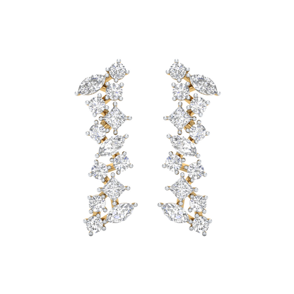 Yellow Gold-Solstice Lab-Grown Diamond Drop Earrings_view=TOP