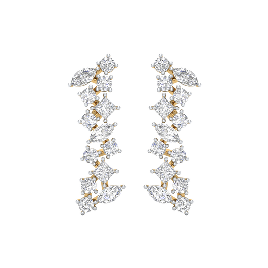Yellow Gold-Solstice Lab-Grown Diamond Drop Earrings_view=TOP