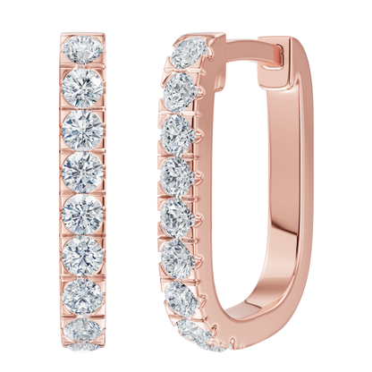 Pink Gold-Eirene Huggie Earrings_view=FRONT