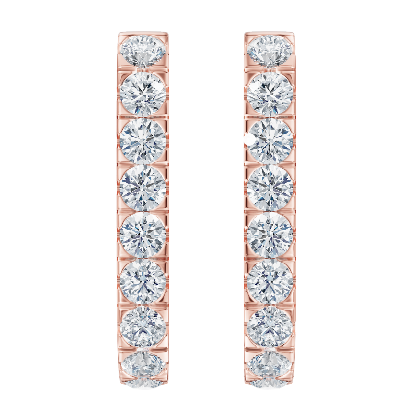 Pink Gold-Eirene Huggie Earrings_view=TOP