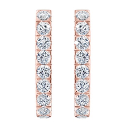 Pink Gold-Eirene Huggie Earrings_view=TOP