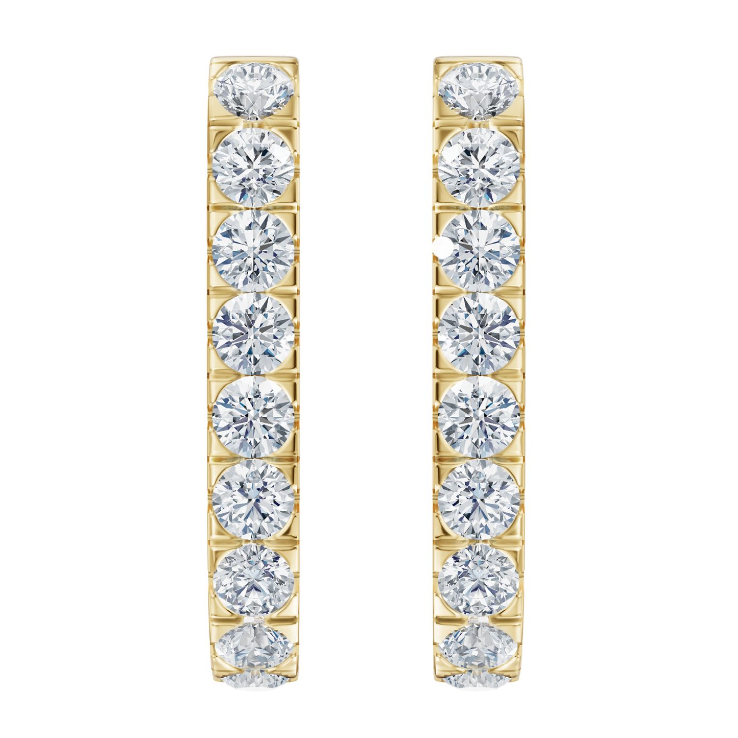 Yellow Gold-Eirene Huggie Earrings_view=TOP