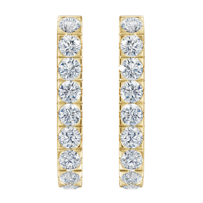 Yellow Gold-Eirene Huggie Earrings_view=TOP