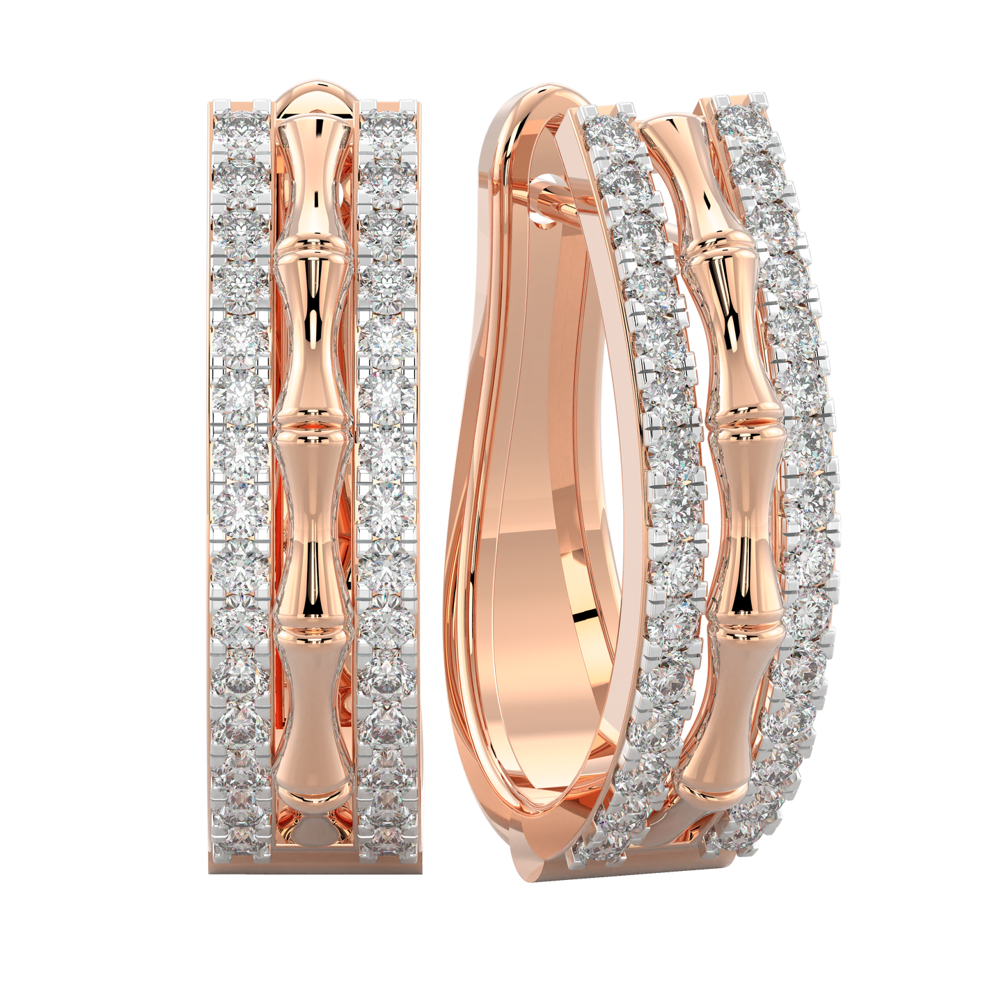 Pink Gold-Nova Geometric Lab Diamond Piece_view=FRONT