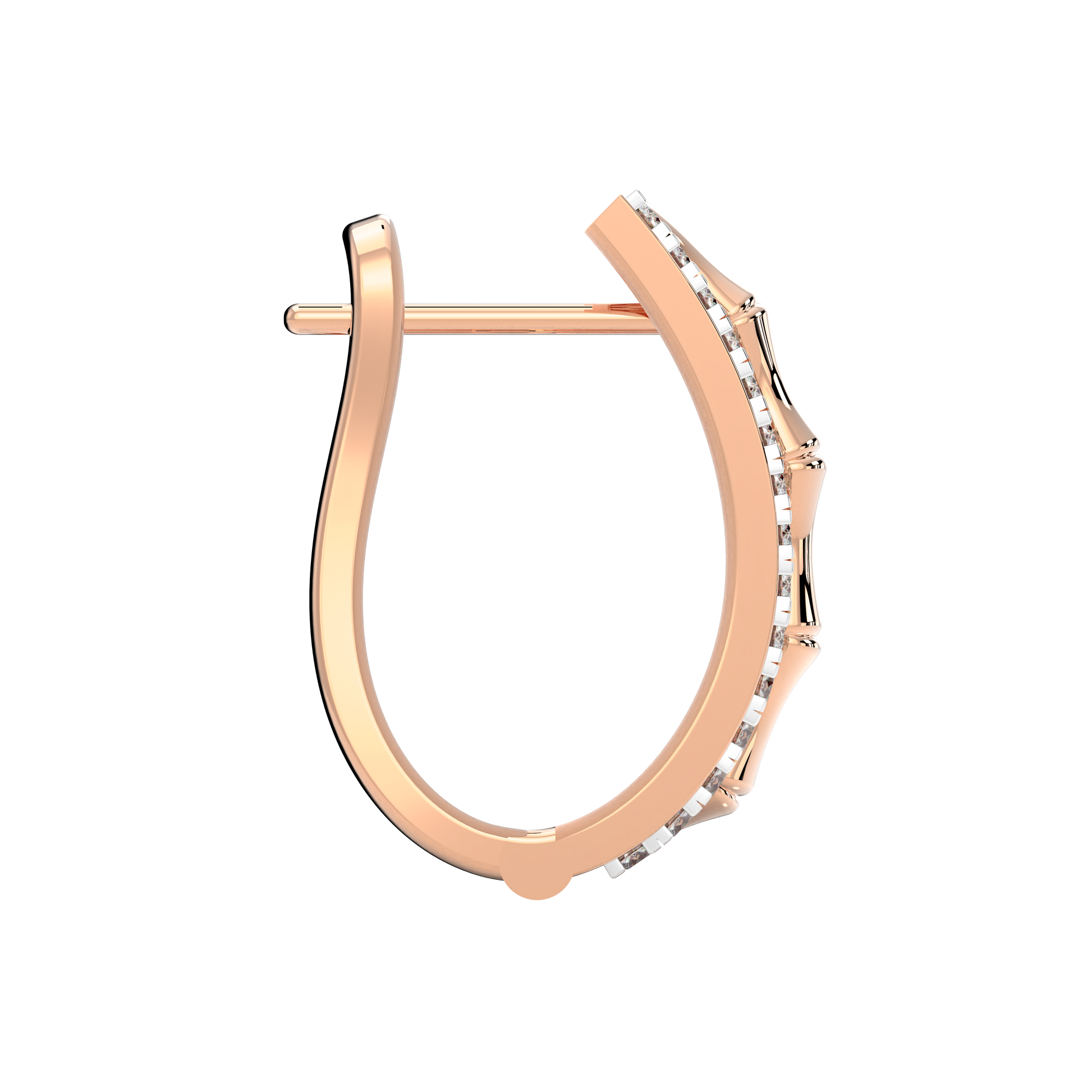 Pink Gold-Nova Geometric Lab Diamond Piece_view=SIDE