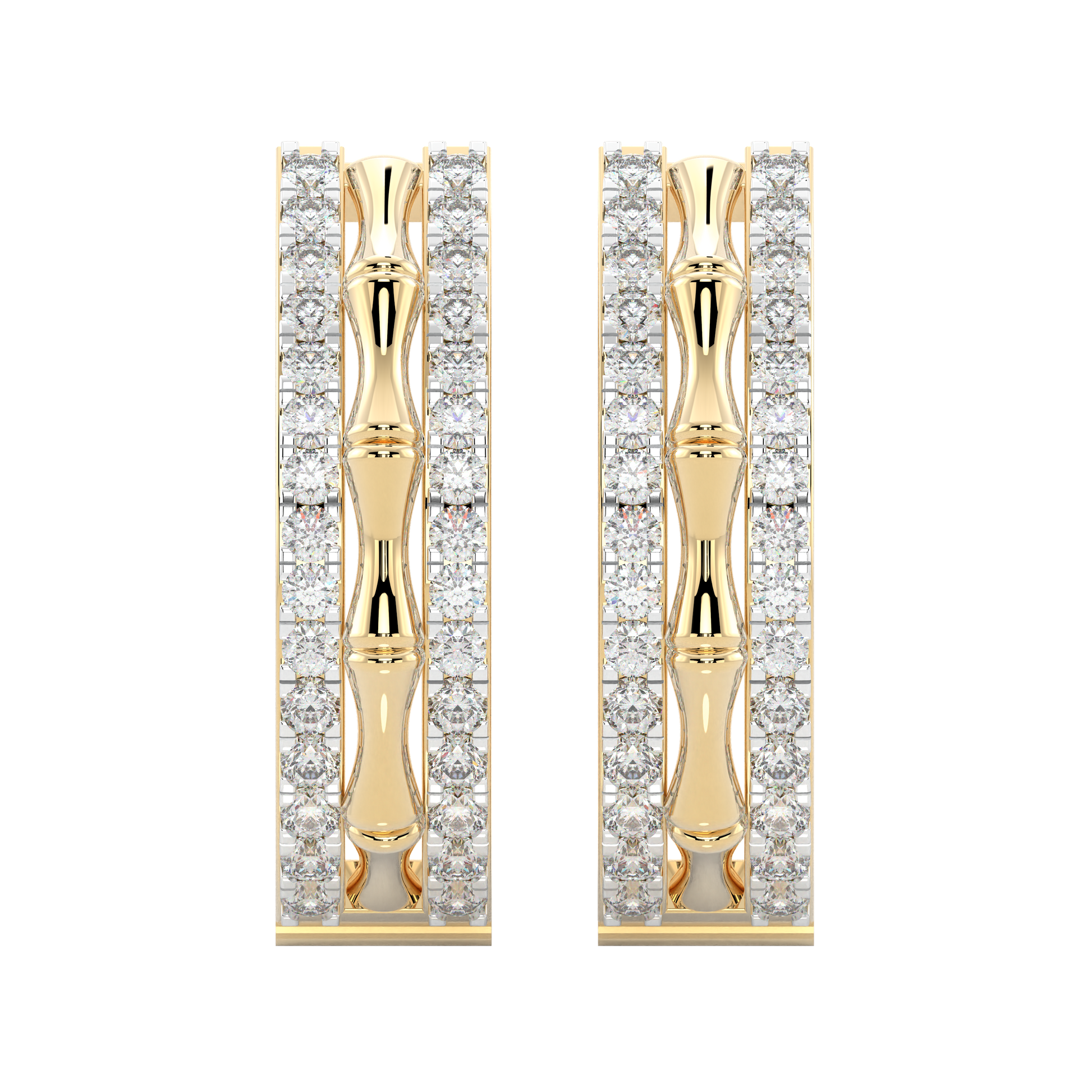 Yellow Gold-Nova Geometric Lab Diamond Piece_view=TOP