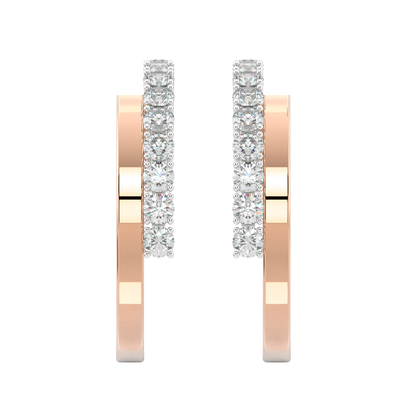 Pink Gold-Solstice Round Diamond Studs_view=TOP