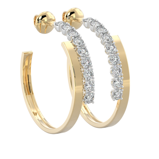 Yellow Gold-Solstice Round Diamond Studs_view=3DV