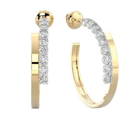 Yellow Gold-Solstice Round Diamond Studs_view=FRONT