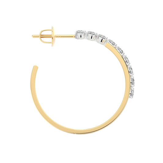 Yellow Gold-Solstice Round Diamond Studs_view=SIDE