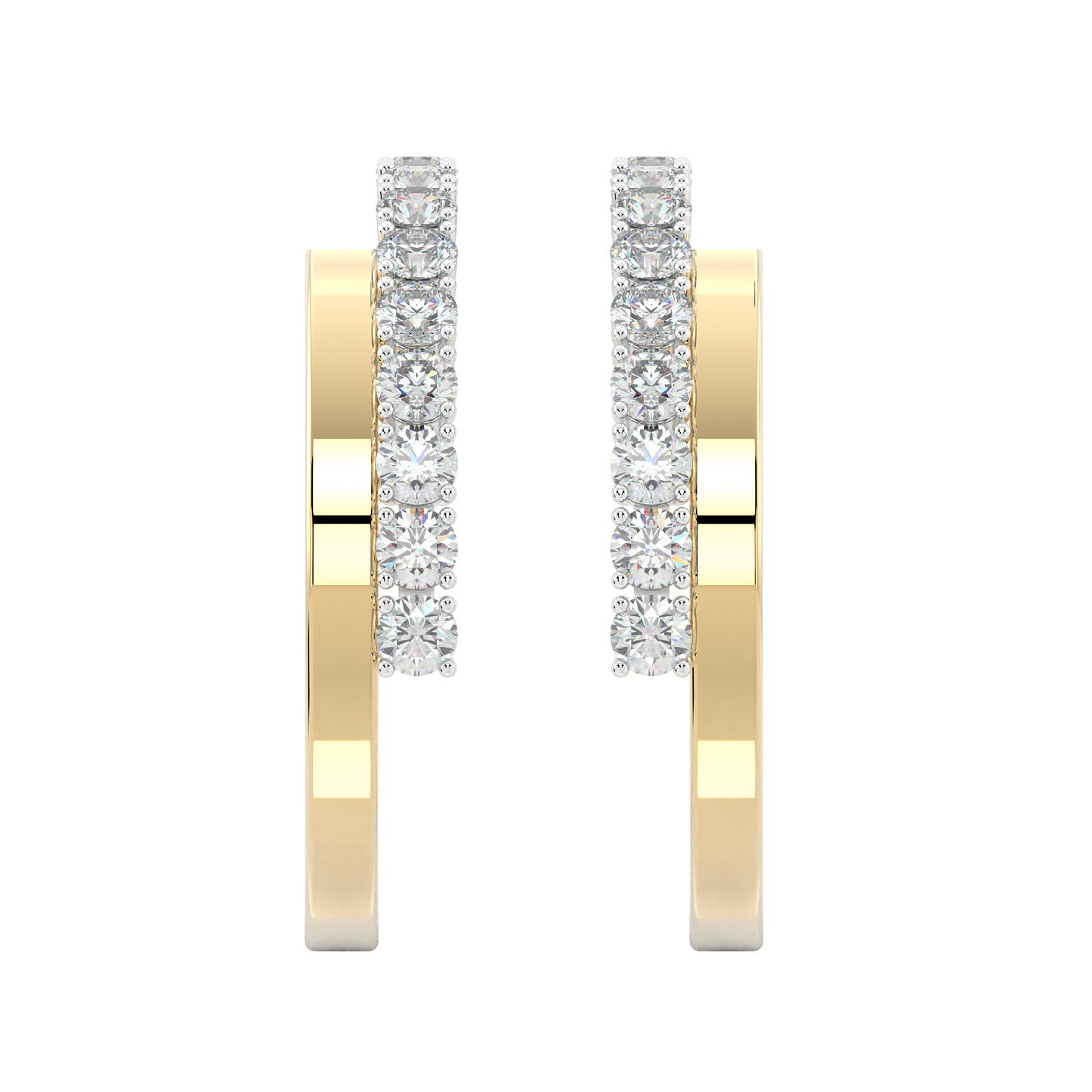 Yellow Gold-Solstice Round Diamond Studs_view=TOP