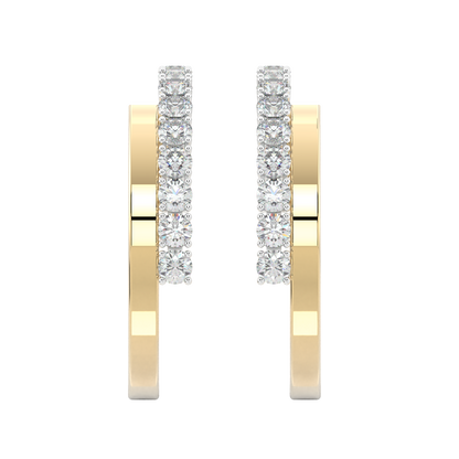Yellow Gold-Solstice Round Diamond Studs_view=TOP