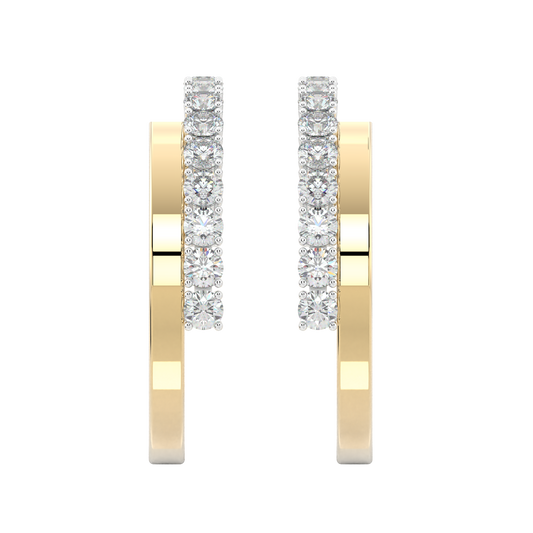 Yellow Gold-Solstice Round Diamond Studs_view=TOP