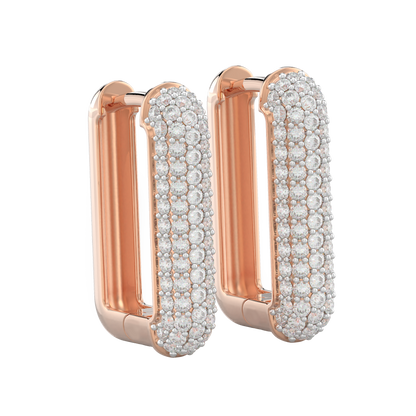 Pink Gold-Infinity Tapered Lab Diamond Studs_view=3DV