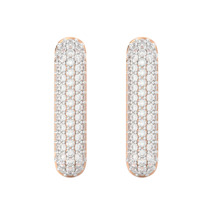 Pink Gold-Infinity Tapered Lab Diamond Studs_view=TOP
