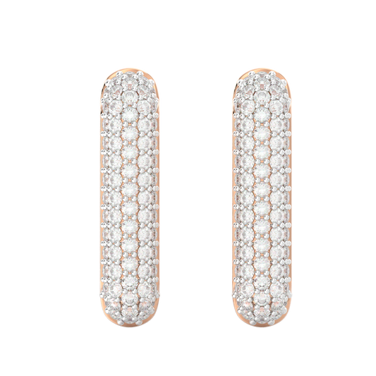 Pink Gold-Infinity Tapered Lab Diamond Studs_view=TOP