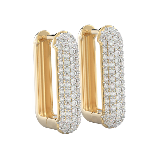 Yellow Gold-Infinity Tapered Lab Diamond Studs_view=3DV