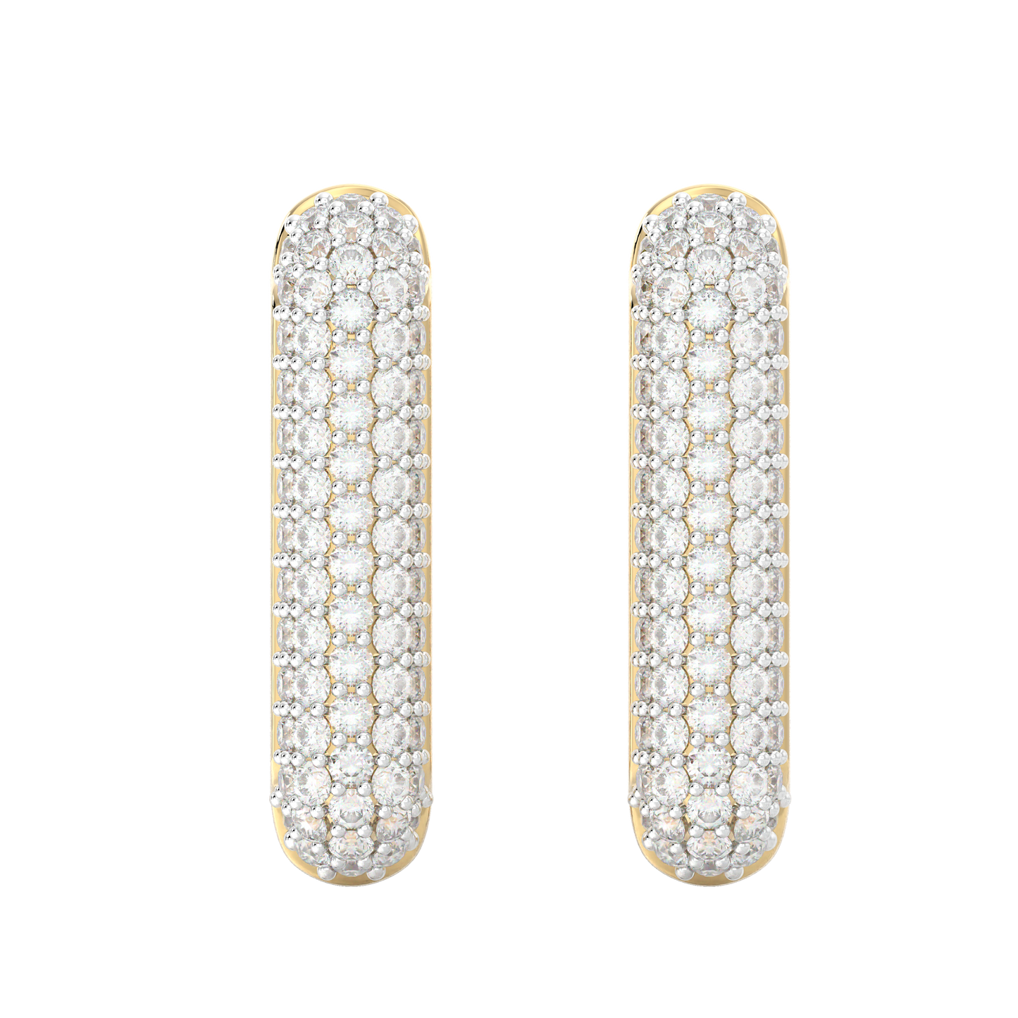 Yellow Gold-Infinity Tapered Lab Diamond Studs_view=TOP