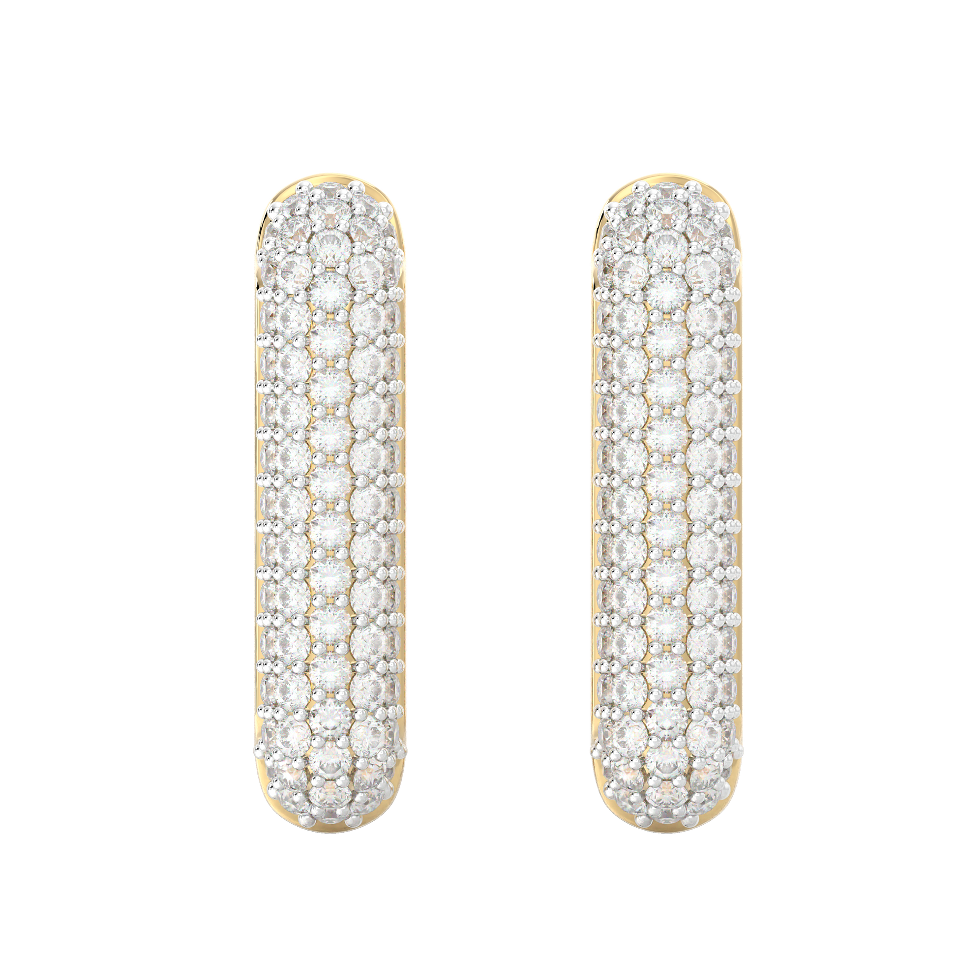 Yellow Gold-Infinity Tapered Lab Diamond Studs_view=TOP