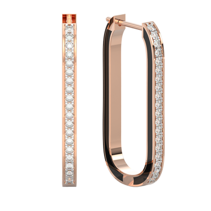 Pink Gold-Verve Oblong Hoop Earrings_view=FRONT