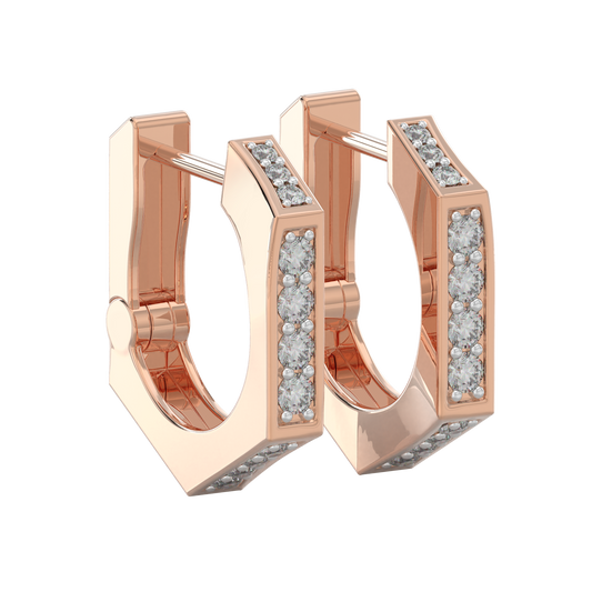 Pink Gold-Celestial Classic Diamond Studs_view=3DV