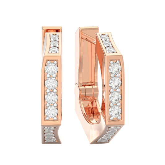 Pink Gold-Celestial Classic Diamond Studs_view=FRONT