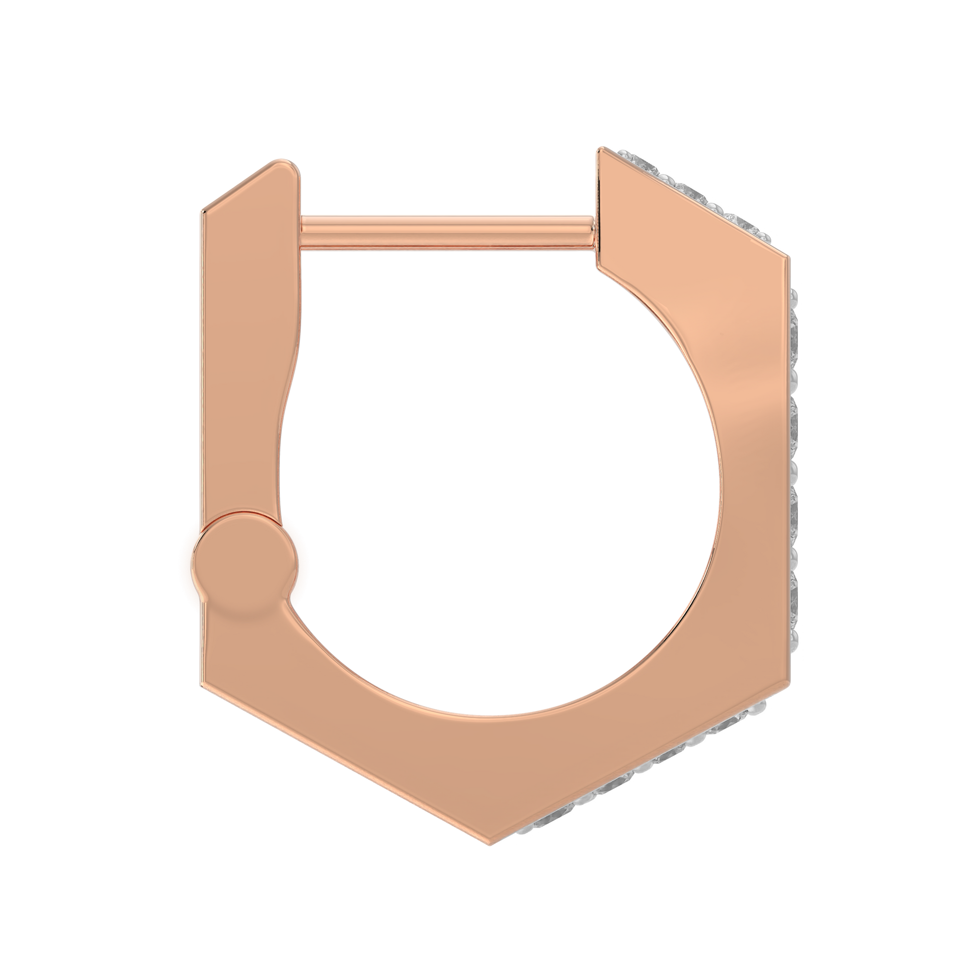 Pink Gold-Celestial Classic Diamond Studs_view=SIDE