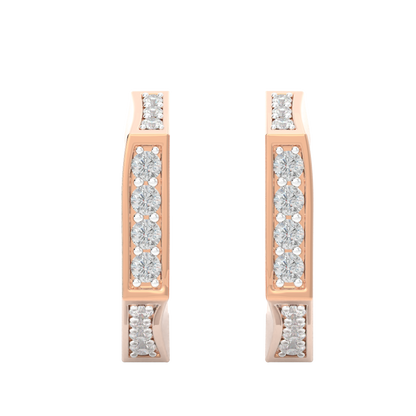 Pink Gold-Celestial Classic Diamond Studs_view=TOP