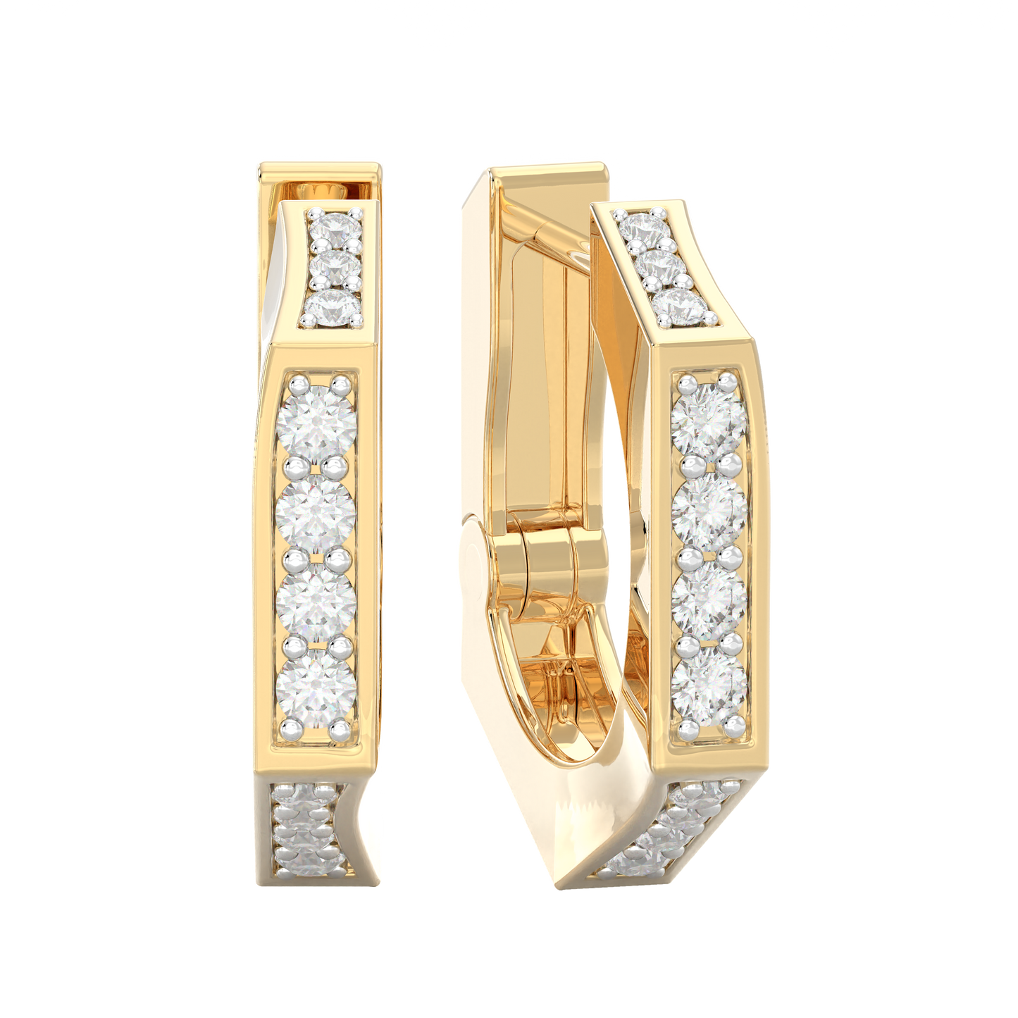 Yellow Gold-Celestial Classic Diamond Studs_view=FRONT