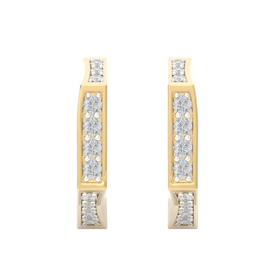 Yellow Gold-Celestial Classic Diamond Studs_view=TOP