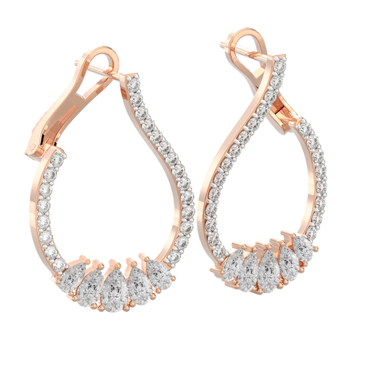 Pink Gold-Cosmic Soft Curve Lab Diamond Piece_view=3DV