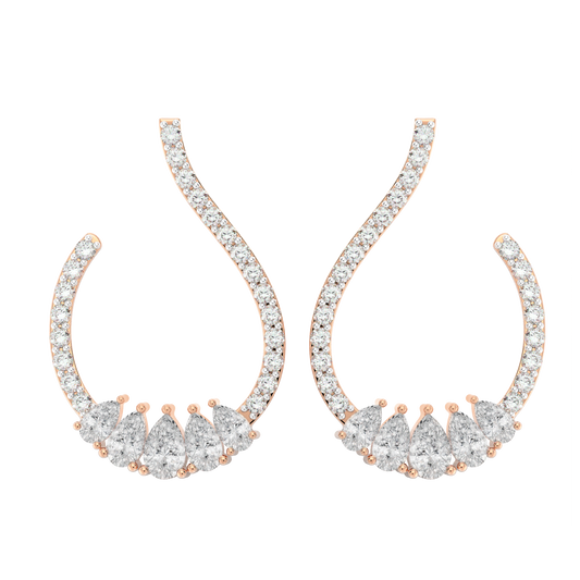 Pink Gold-Cosmic Soft Curve Lab Diamond Piece_view=TOP