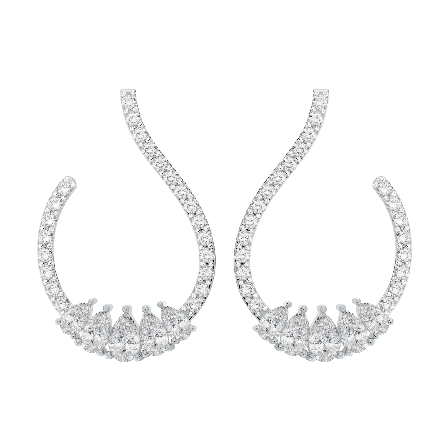 White Gold-Cosmic Soft Curve Lab Diamond Piece_view=TOP