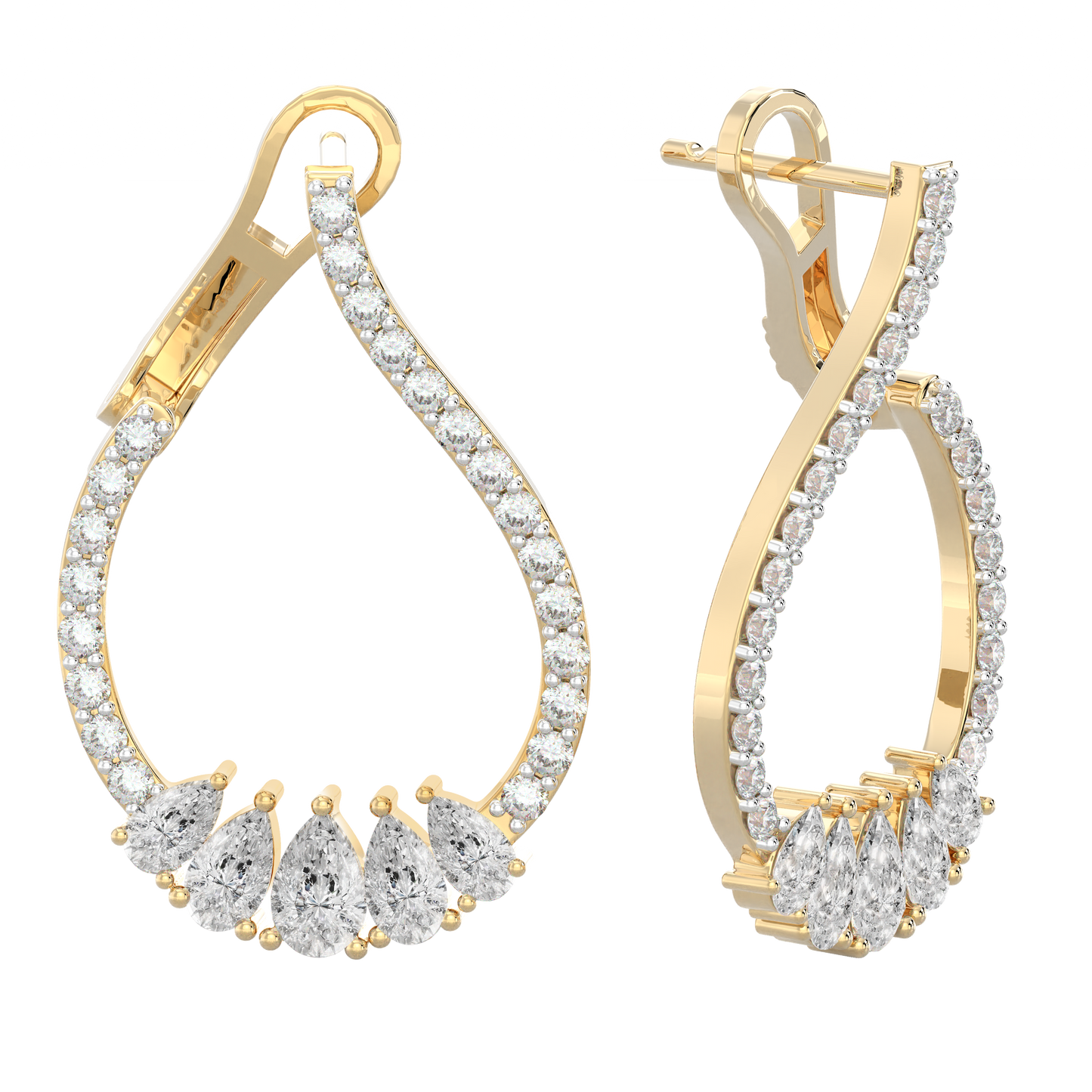 Yellow Gold-Cosmic Soft Curve Lab Diamond Piece_view=FRONT