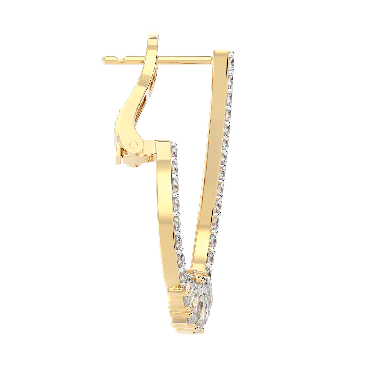 Yellow Gold-Cosmic Soft Curve Lab Diamond Piece_view=SIDE